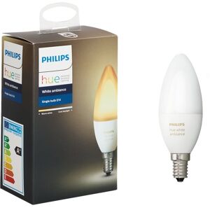 Philips Lampadina smart HUE COLOR BLUETOOTH, LED, E14 oliva, opaco, cct, 6W= 470LM classe energetica A dimmerabile,