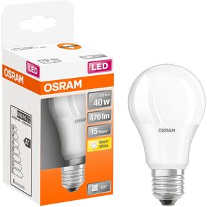 Osram Lampadina LED, E27 goccia, opaco, luce calda, 4.9W= 470LM (equiv 40 W), 200°,