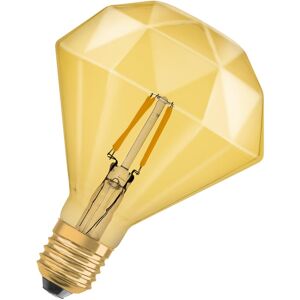 Osram Lampadina LED filamento, E27 diamante, ambrato, luce calda, 4W= 470LM (equiv 40 W), 300°,