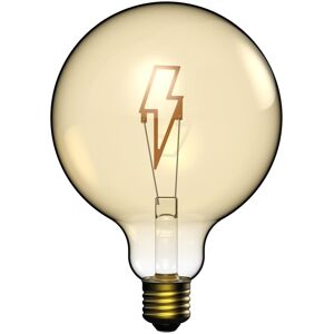 LEXMAN Lampadina LED filamento, E27 globo, metallo oro, luce calda, 2.5W= 2.5LM (equiv 15 W), 330°,