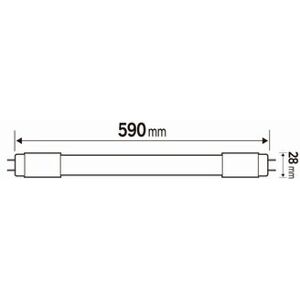 LEXMAN Tubo luminoso LED, G13 tondo, opaco, 6.6W= (equiv 18 W), 180°,