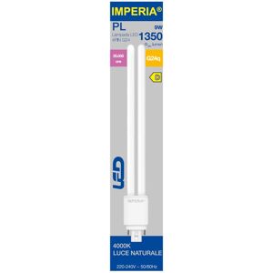 Imperia PL LED G24Q, LED, G24Q tubo, smerigliato, 9W= 270°,
