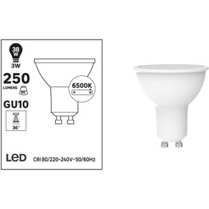 Leroy Merlin Lampadina LED, GU10 faretto, trasparente, luce calda, 3W= 250LM (equiv 38 W), 36°