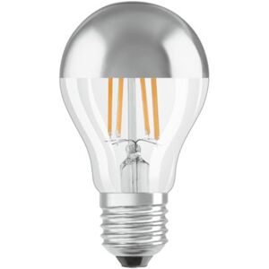 Osram Lampadina LED filamento, E27 goccia, argentato, luce calda, 6.5W= 650LM (equiv 50 W), 300° dimmerabile,