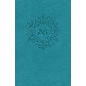 Thomas Nelson NKJV, Value Thinline Bible, Large Print, Turquoise Leathersoft, Red Letter, Comfort Print: Holy Bible, New King James Version