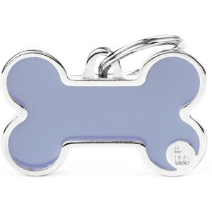 MyFamily Medaglietta per Cani Personalizzabile Osso Basic Handmade Lilla L