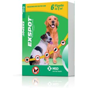 Exspot® SPOT-ON ANTIPARASSITARIO PER CANI 6 PIPETTE 1ML *PRODOTTO CON SCADENZA 10/2024*