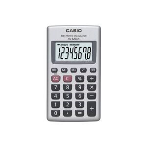 Casio Calcolatrice tascabile CASIO 8 cifre a batteria - struttura in metallo Argento - HL-820VA