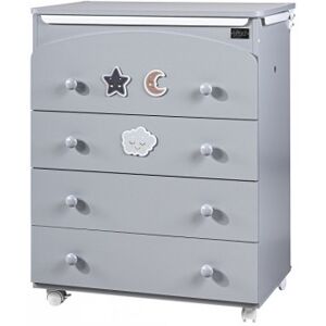 Picci Cassettiera in Legno Laccato con Vaschetta Estraibile SMILE GRIGIO