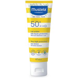 Mustela Latte Solare SPF50+ Protezione Molto Alta Viso e Corpo per Bambini, 40ml