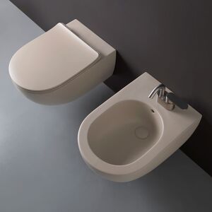 Ceramica Flaminia "Sanitari sospesi Flaminia App ARGILLA vaso Goclean bidet e coprivaso rallentato slim"