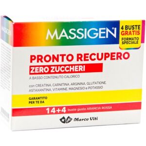 Marco viti farmaceutici spa MASSIGEN PRONTO RECUPERO ZERO ZUCCHERI 14+4 Bustine