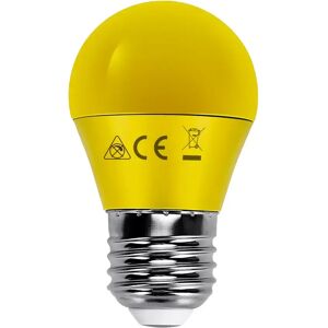 Lampadina Led E27 G45 a sfera 4W Gialla Aigostar