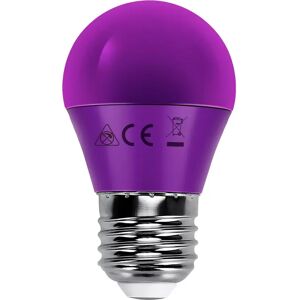 Lampadina Led E27 G45 a sfera 4W Viola Aigostar