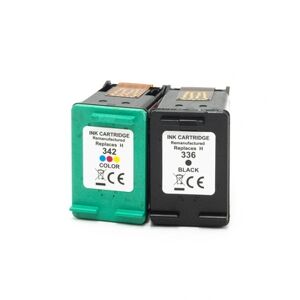 Offertecartucce.com 2 Cartucce Hp 366 e 342 Multipack Nero + Colore compatibile per Hp PHOTOSMART C3183