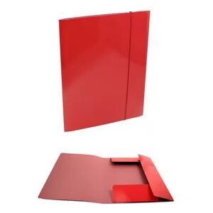 Offertecartucce.com Cartellina Sunlux 3 lembi formato A4 dorso 2 cm rossa con elastico 1 pz.