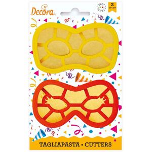 Decora Set 2 Cutters Tagliapasta In Plastica Maschera Di Carnevale 2