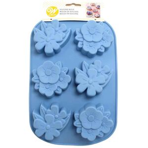 Stampo Antiaderente In Silicone 6 Cavità A Forma Di Fiori Wilton