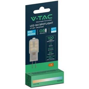 V-Tac Pro Vt-201 Lampadina Led Faretto Chip Samsung Smd 1.1w T10 G4 12v Bianco Naturale 4000k - Sku 21241