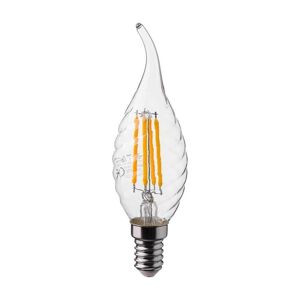 V-Tac Vt-1995 Lampadina Led Candela Tortiglione Filamento Soffio 4w E14 Bianco Caldo 3000k 214308