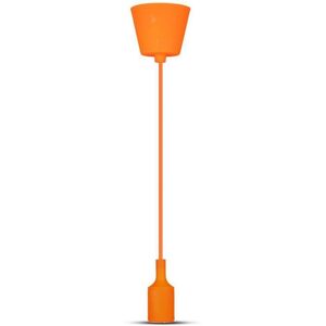 V-Tac Portalampada Decorativo Pendente 1mt In Silicone Attacco E27 - Mod. Vt-7228 Sku 3484 - Arancione