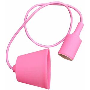 V-Tac Portalampada Decorativo Pendente 1mt In Silicone Attacco E27 - Mod. Vt-7228 Sku 3479 - Rosa