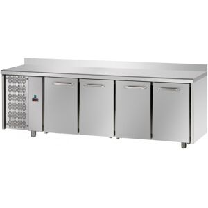 Tecnodom Tavolo Refrigerato Positivo 4 Porte GN 1/1 Gruppo Motore SX con Alzatina