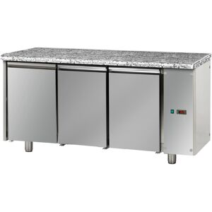 Tecnodom Tavolo Refrigerato Pasticceria 3 Porte Prof. 80 Senza Motore Piano in Granito
