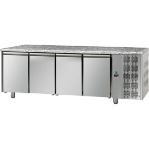Tecnodom Tavolo Refrigerato Pasticceria 4 Porte Prof. 80 Piano in Granito