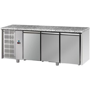 Tecnodom Tavolo Refrigerato Pasticceria 3 Porte Prof. 80 Gruppo Motore SX Piano in Granito