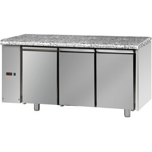 Tecnodom Tavolo Refrigerato Pasticceria 3 Porte Prof. 80 Senza Motore Gruppo SX Piano in Granito