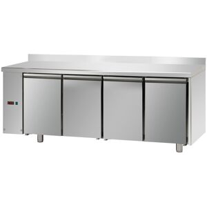 Tecnodom Tavolo Refrigerato Pasticceria 4 Porte Prof. 80 Senza Motore Gruppo SX con Alzatina