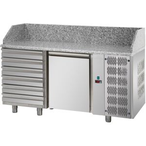 Tecnodom Banco Pizza 2 Porte Prof. 80 6 Cassetti Neutri e Piano in Granito