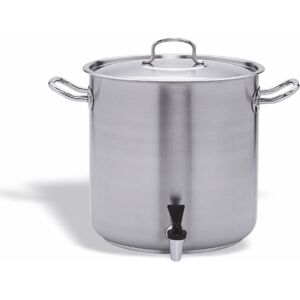 Karel Pentola Inox con Rubinetto e Coperchio Ø45 H 45 cm 72 Litri