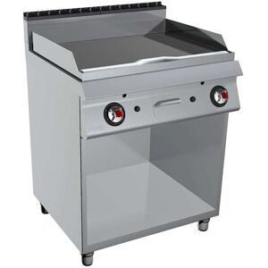 GC Cooking FryTop Professionale a Gas Piastra Liscia Cromata Profondità 70