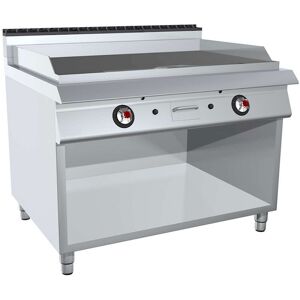 GC Cooking FryTop Professionale a Gas Piastra Liscia Cromata Profondità 90