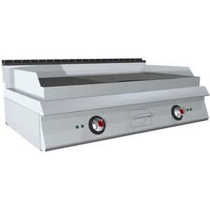 GC Cooking FryTop Professionale Elettrico da Banco Piastra 2/3 Liscia 1/3 Rigata Profondità 70