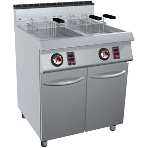 GC Cooking Friggitrice Professionale Premium Elettrica su Mobile Capacità 17+17 l Profondità 70