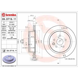 Brembo Disco freno 09D71911 posteriore, ventilato, 1 Pezzo