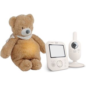 Philips Avent Baby Monitor SCD891/26+NATTOU Sleepy Bear Pale Brown confezione regalo per bebè 0 m+
