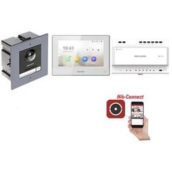 HIKVISION DS-KIS702Y Kit videocitofono hikvision 2 fili monofamiliare monitor bianco 7 pollici per incasso