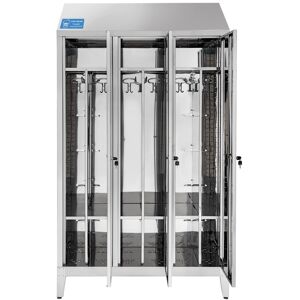 Armadio spogliatoio in acciaio inox 430 con 3 ante L1200xP500xH2150 mm