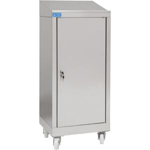 Scrivimpiedi carrellato in acciaio inox 304 con 1 anta L500xP400xH1150 mm