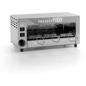 Tostiera professionale in acciaio inox con 3 pinze potenza 1900 Watt