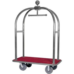 Carrello porta valigie con appendiabiti in Acciaio Inox 1240x640x1900 mm