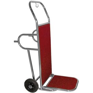 Carrello porta valigie in Acciaio Inox e Legno 560x830x1230 mm