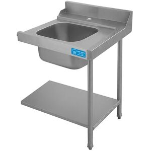 Tavolo L 70 cm di ingresso con lavello di dim 50x40 cm e alzatina per lavastoviglie a capotta lato DX