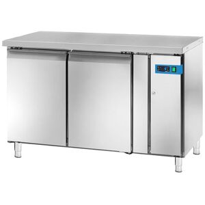 Tavolo refrigerato a motore remoto con n° 2 porte GN 1/1 senza alzatina temp. da -2°C a +8°C prof. 70 cm