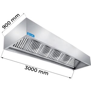 Cappa serie cubica installazione a parete con motore e regolatore di velocità dim. L3000xP900xH450 mm