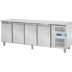Tavolo refrigerato con n° 4 porte GN 1/1 senza alzatina temp. da -18°C a -22°C prof. 70 cm classe E